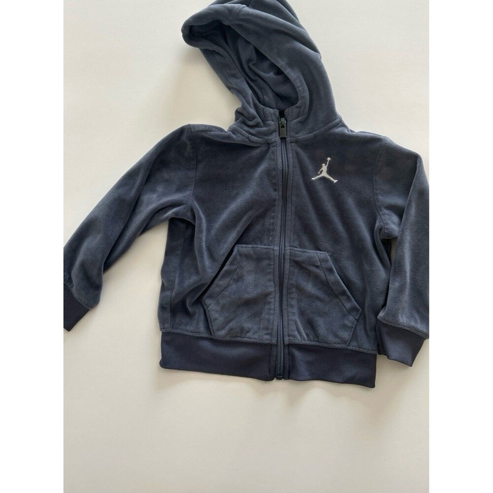 Jordan Essentials Men's Full-Zip Fleece Hoodie - Heather Blue size 24 months